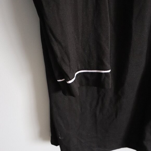 Born Sleepwear Black XL Buttoned Lounge Wear Pj Midi Dress Shirt - Picture 8 of 11